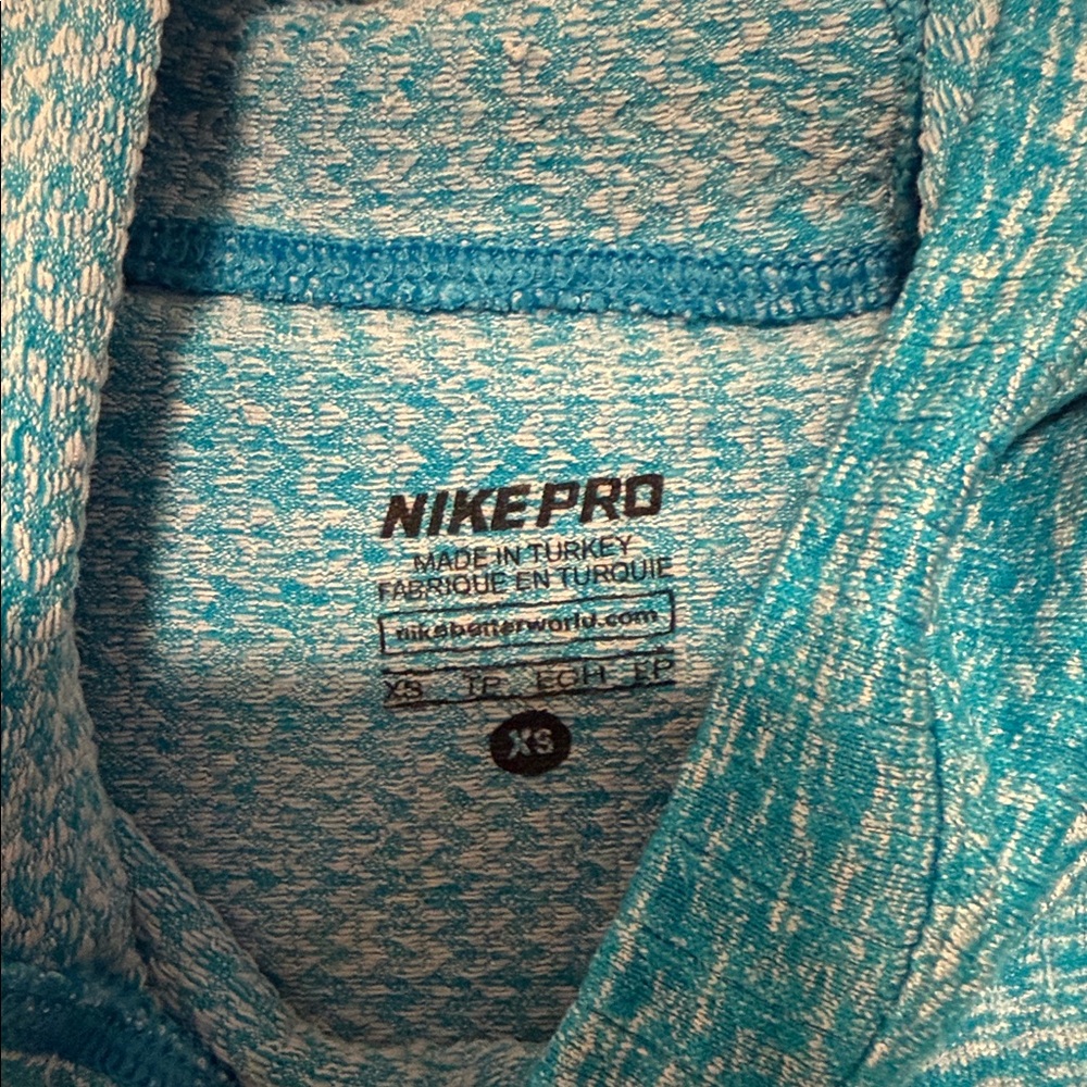 Nike Women’s Teal Hooded run top - Picture 3 of 3
